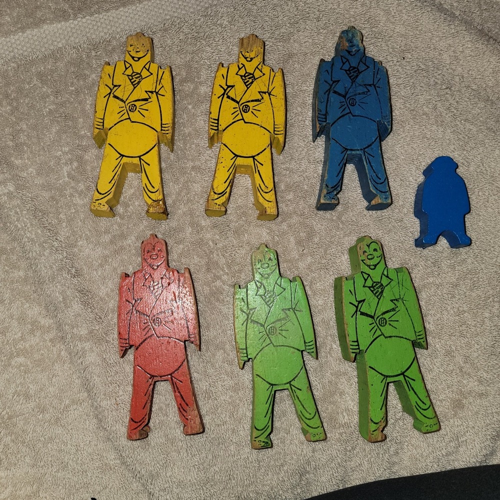 Bill Ding Wood Balance Blocks Set‎ Of 6 **See Pics & Description**